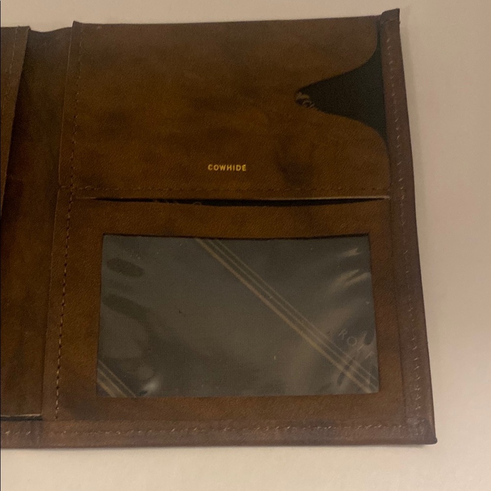 Rolfs Vintage Brown Cowhide Leather Mens Bifold Wallet Credit Card Slots NWT - Picture 5 of 8